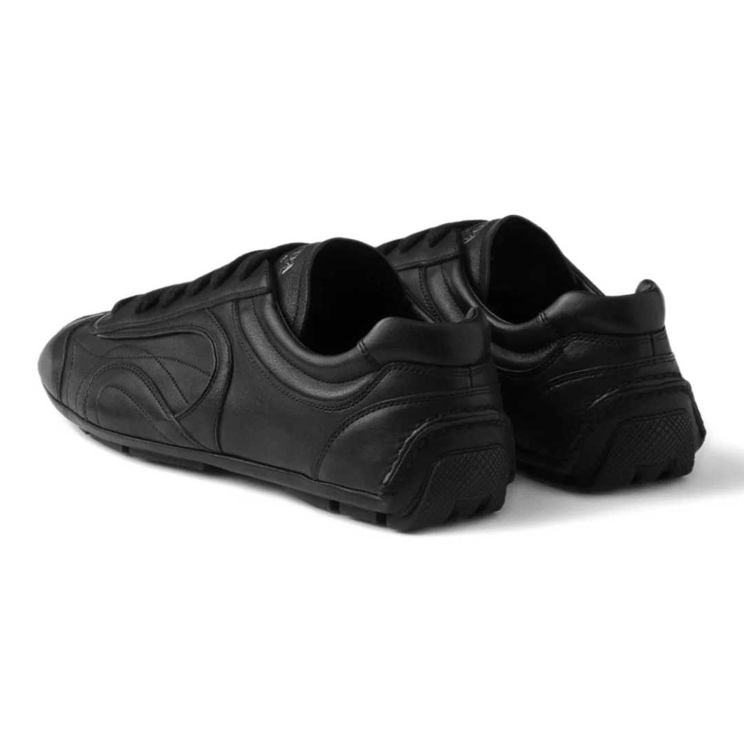 Prada Montecarlo Re-edition 2005 Antiqued Nappa Leather Sneakers "Black"