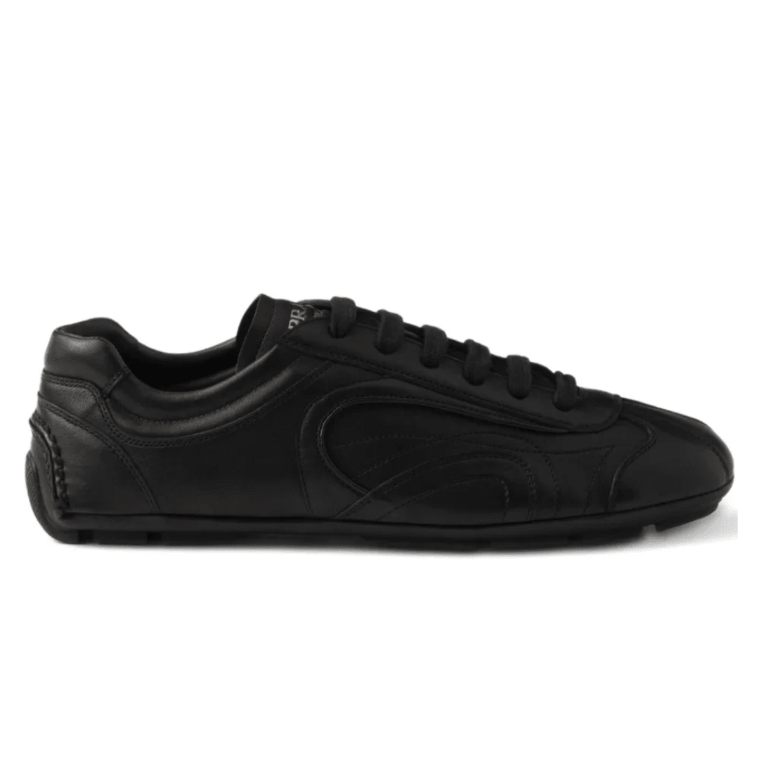 Prada Montecarlo Re-edition 2005 Antiqued Nappa Leather Sneakers "Black"