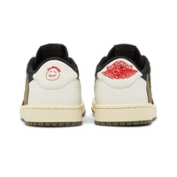 Travis Scott x Wmns Air Jordan 1 Retro Low OG Olive sneakers tongue detail