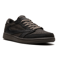 Travis Scott x Air Jordan 1 Low OG Velvet Brown heel view