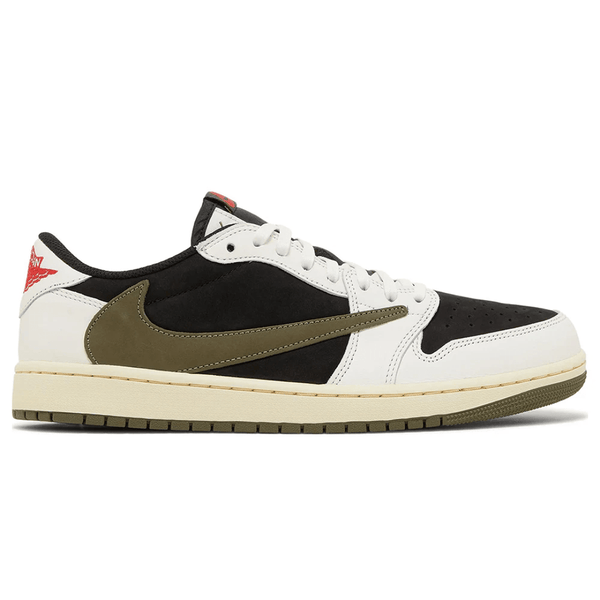 Travis Scott x Wmns Air Jordan 1 Retro Low OG Olive sneakers side profile