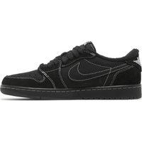 Travis Scott x Air Jordan 1 Low OG SP Black Phantom sneakers on feet Dubai
