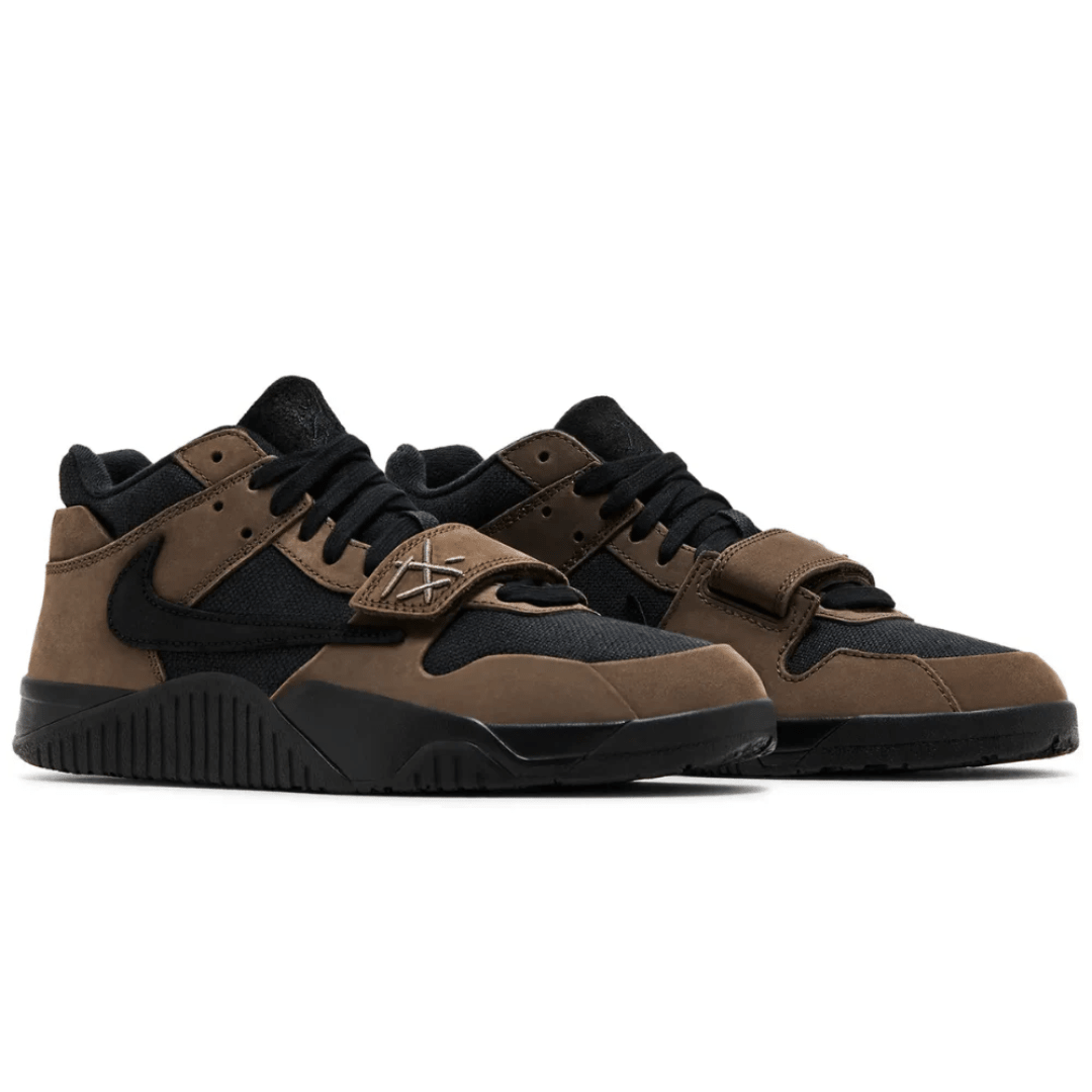 Travis Scott x Jordan Jumpman Jack TR Dark Mocha sneakers upper detail