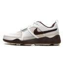 Travis Scott x Zoom Field Jaxx Light Chocolate sneakers on feet Dubai