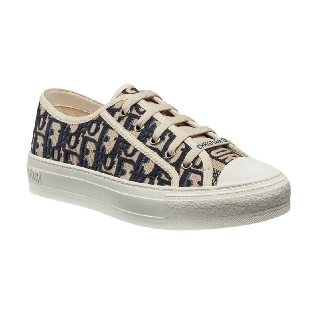 WALK'N'DIOR SNEAKER Blue Dior Oblique Embroidered Canvas