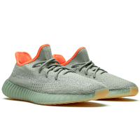Yeezy Boost 350 V2 Desert Sage sneakers on feet Dubai