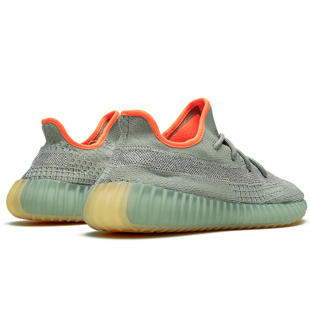 Yeezy Boost 350 V2 Desert Sage sneakers upper detail