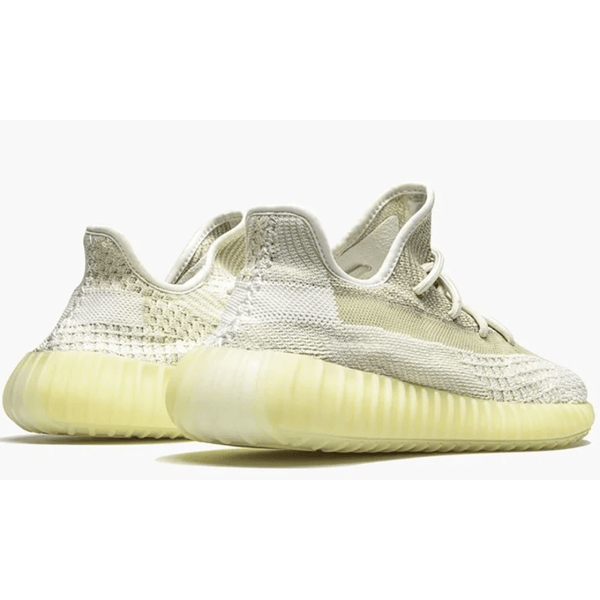 Yeezy Boost 350 V2 Natural sneakers on feet Dubai