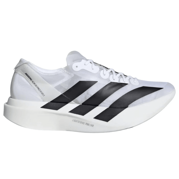 adidas Adizero Adios Pro Evo 1 White running shoes side profile