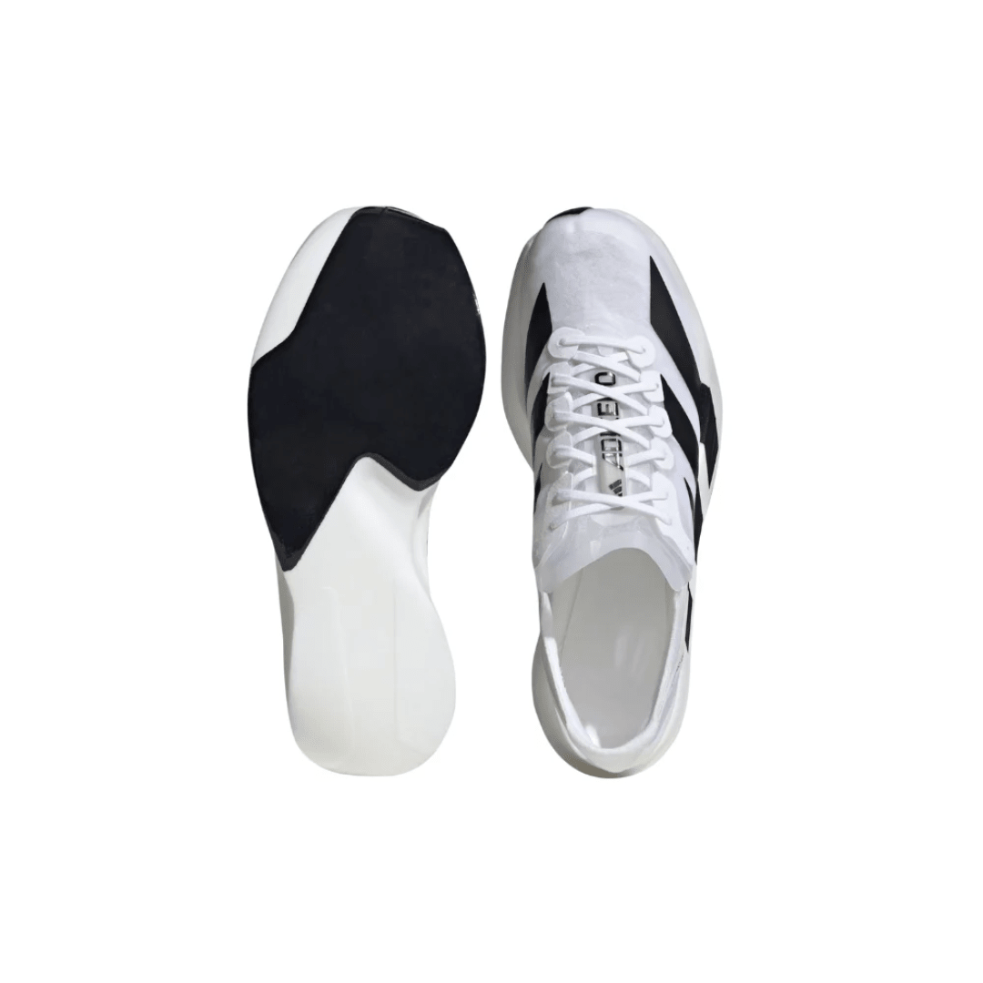 adidas Adizero Adios Pro Evo 1 White running shoes heel view