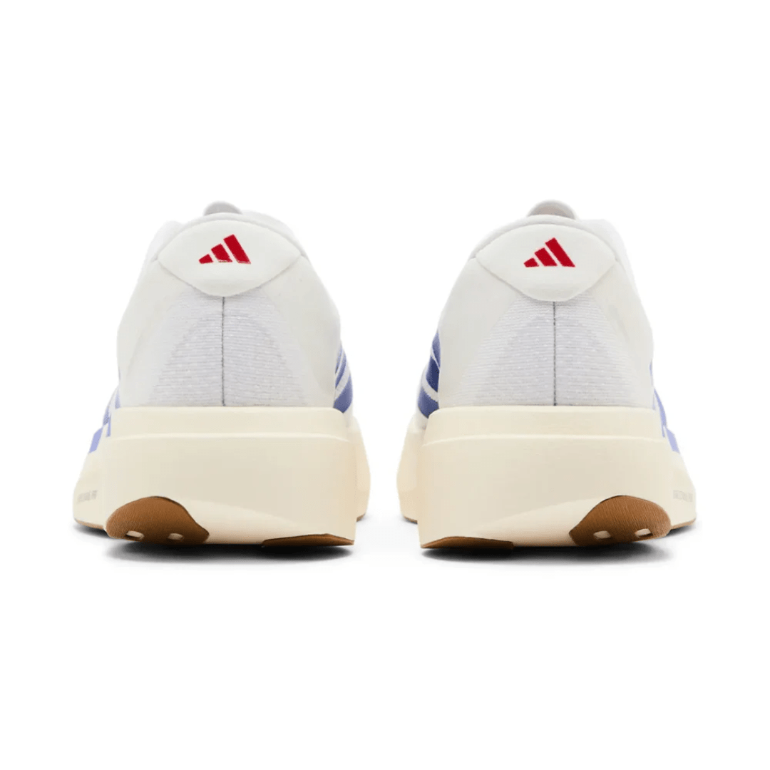 adidas Adizero Evo SL White Royal Blue sneakers heel view