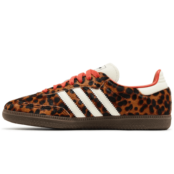 adidas Samba OG Cheetah Pack Preloved Red sneakers on feet Dubai