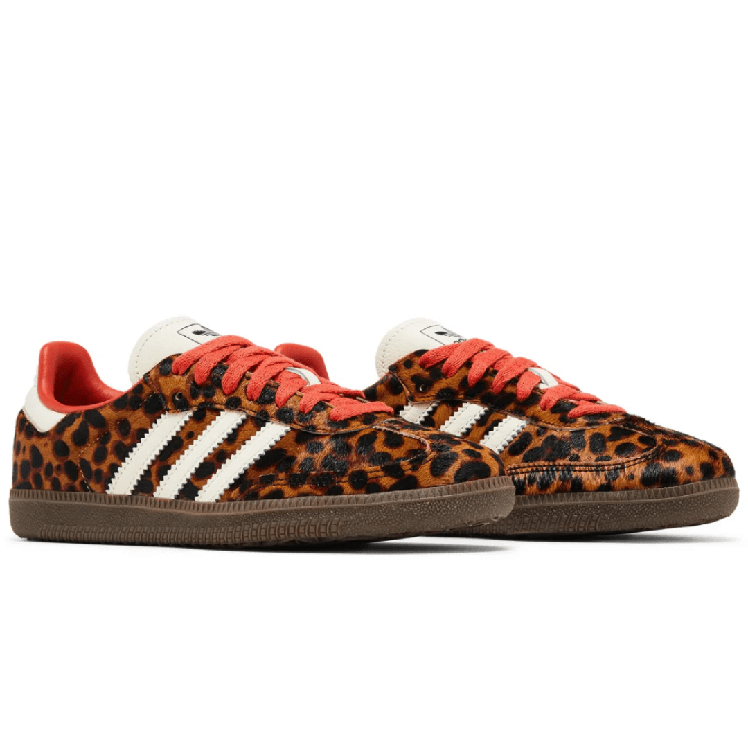 adidas Samba OG Cheetah Pack Preloved Red sneakers upper detail