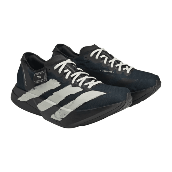 adidas Y-3 Adizero Adios Pro 4 Black Off White running shoes on feet Dubai
