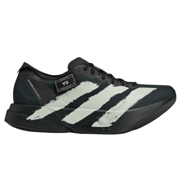 adidas Y-3 Adizero Adios Pro 4 Black Off White running shoes side profile